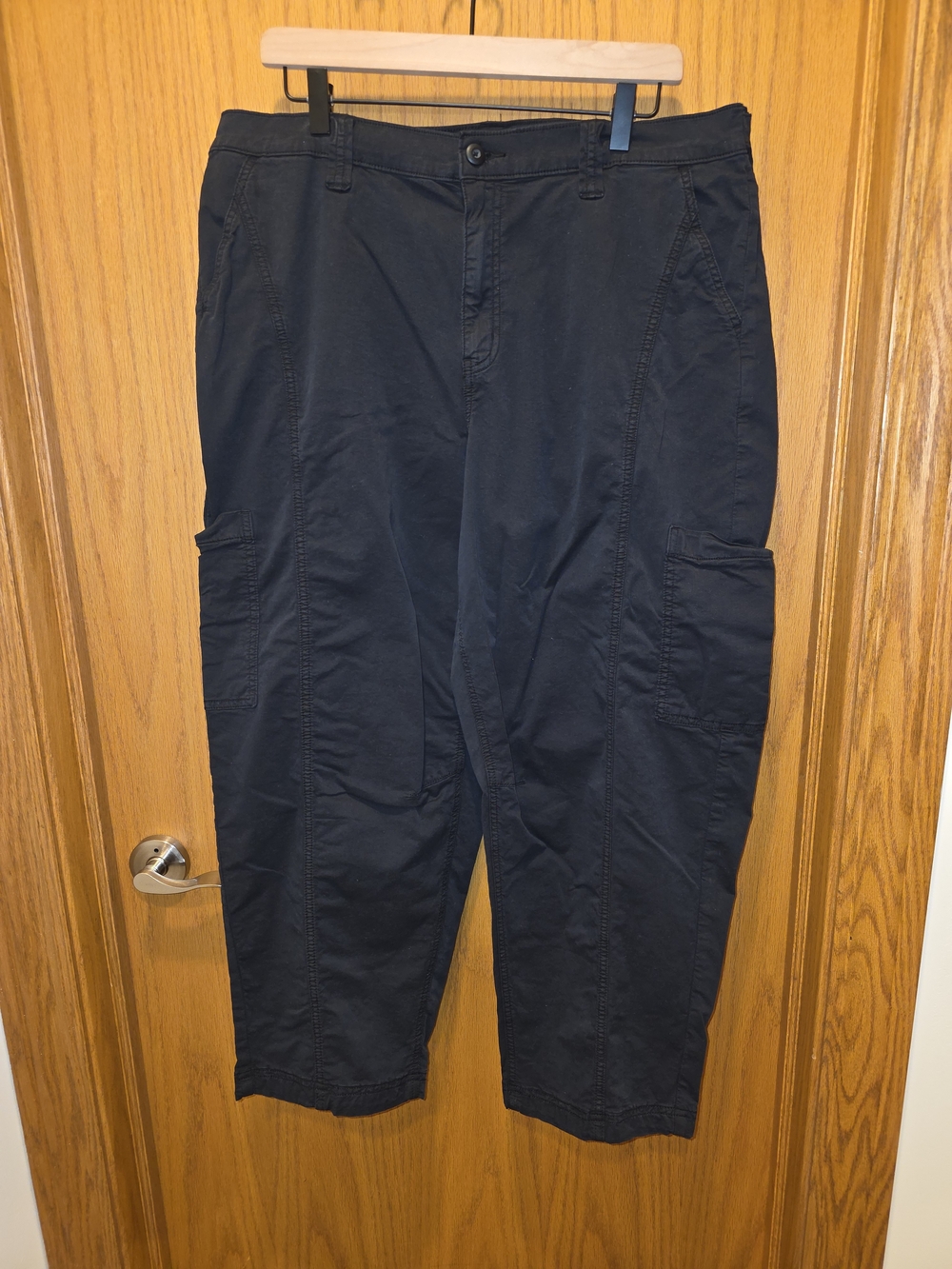 American Eagle Outfitters Black Barrel Cargo Pants
